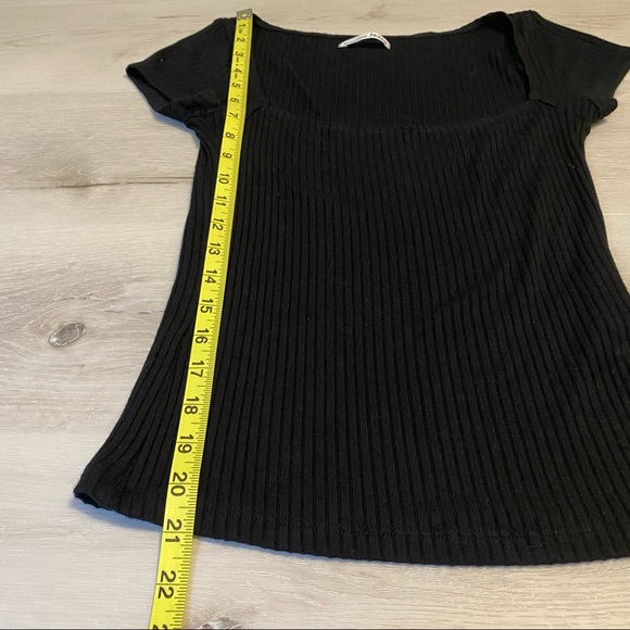 Reformation Bardot Knit Top, black, size Small - Picture 7 of 8